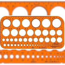 Standardgraph Zeichenschablone Kreisschablone 1-36 mm 45 Kreise