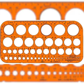 Standardgraph Zeichenschablone Kreisschablone 1-36 mm 45 Kreise