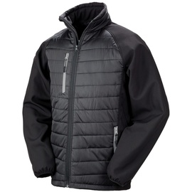 Result Black Compass Padded Softshell Gilet, S
