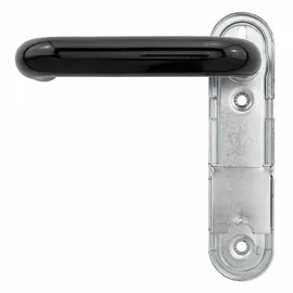 Hörmann FS Drückergarnitur D-110 Kurzschild für BB/PZ schwarz PPN (Feuerschutz-Drückergarnitur für Feuerschutztür/Mehrzwecktür H8-5 / Quadro/MZ) 545970