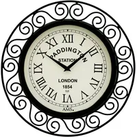 AMS Funkwanduhr AMS, schwarz, Wanduhren, Damen, Ø 30cm, Quarzuhr,