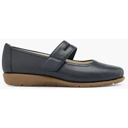 Leder Komfort Ballerina - Damen - blau