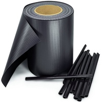 Trisens PVC Sichtschutzstreifen 0,19 x 35 m anthrazit 2er Set inkl. Befestigungsclips 30 St.