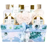 SPA LUXETIQUE Beauty Set für Frauen-12tlg Jasminduft Bade Geschenkset, Geburtstagsgeschenk, Spa Set, Wellness Set für Frauen, Valentinstag Geburtstagsgeschenk für Frauen, Muttertagsgeschenk