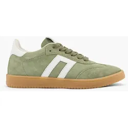 Leder Sneaker - Damen - grün