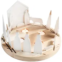 räder [2026/08] Lichtobjekt rund Krippe D.30cm, H.16cm,16 Teile