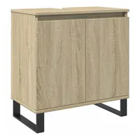 VidaXL Badschrank Sonoma-Eiche 58x33x60 cm Holzwerkstoff