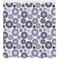 ABAKUHAUS Duschvorhang 175 x 180 cm schwarz lila