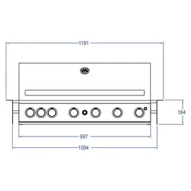 All'Grill Top Line Build-In mit Air System Chef XL edelstahl