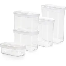 Emsa Optima rechteckig transparent 0,45 l 5-teiliges Set