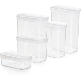 Emsa Optima rechteckig transparent 0,45 l 5-teiliges Set
