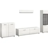 Home Affaire Wohnwand HOME AFFAIRE "FLORENZ, 4-teilige Wohn-Kombination, hochwertige MDF-Front", weiß hochglanz tiefzieh, B:305cm H:160cm T:41cm, Holzwerkstoff, Kastenmöbel-Sets, Wohnwand, Wohn-Kombination, Wohnzimmer-Möbel, Wohnzimmer,Kombination, Kombi