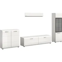 Home Affaire Wohnwand HOME AFFAIRE "FLORENZ, 4-teilige Wohn-Kombination, hochwertige MDF-Front", weiß hochglanz tiefzieh, B:305cm H:160cm T:41cm, Holzwerkstoff, Kastenmöbel-Sets, Wohnwand, Wohn-Kombination, Wohnzimmer-Möbel, Wohnzimmer,Kombination, Kombi