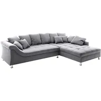 Ecksofa - hellgrau - beidseitig montierbar Sofa Wohnlandschaft Couch