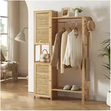 [en.casa] Oldsum Garderobenständer 164 x 99 x 29 cm beige