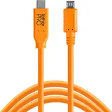 Tether Tools USB-C zu 2.0 Micro- B 5-Pin 4,60m orange