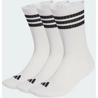 adidas 3-Streifen Cushioned Sportswear Crew Socken 3er Pack Weiß/Schwarz/Schwarz 43-45