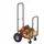 Relaxdays Kaminholzwagen mit Luftreifen bis 60 kg für 33 cm Scheite Braun