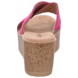 s.Oliver Damen Pantoletten aus Leder Plateau, Rosa (Pink), 39 EU