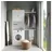 Vicco Martha Waschmaschinenschrank 64 x 190 cm Weiß Spanplatte