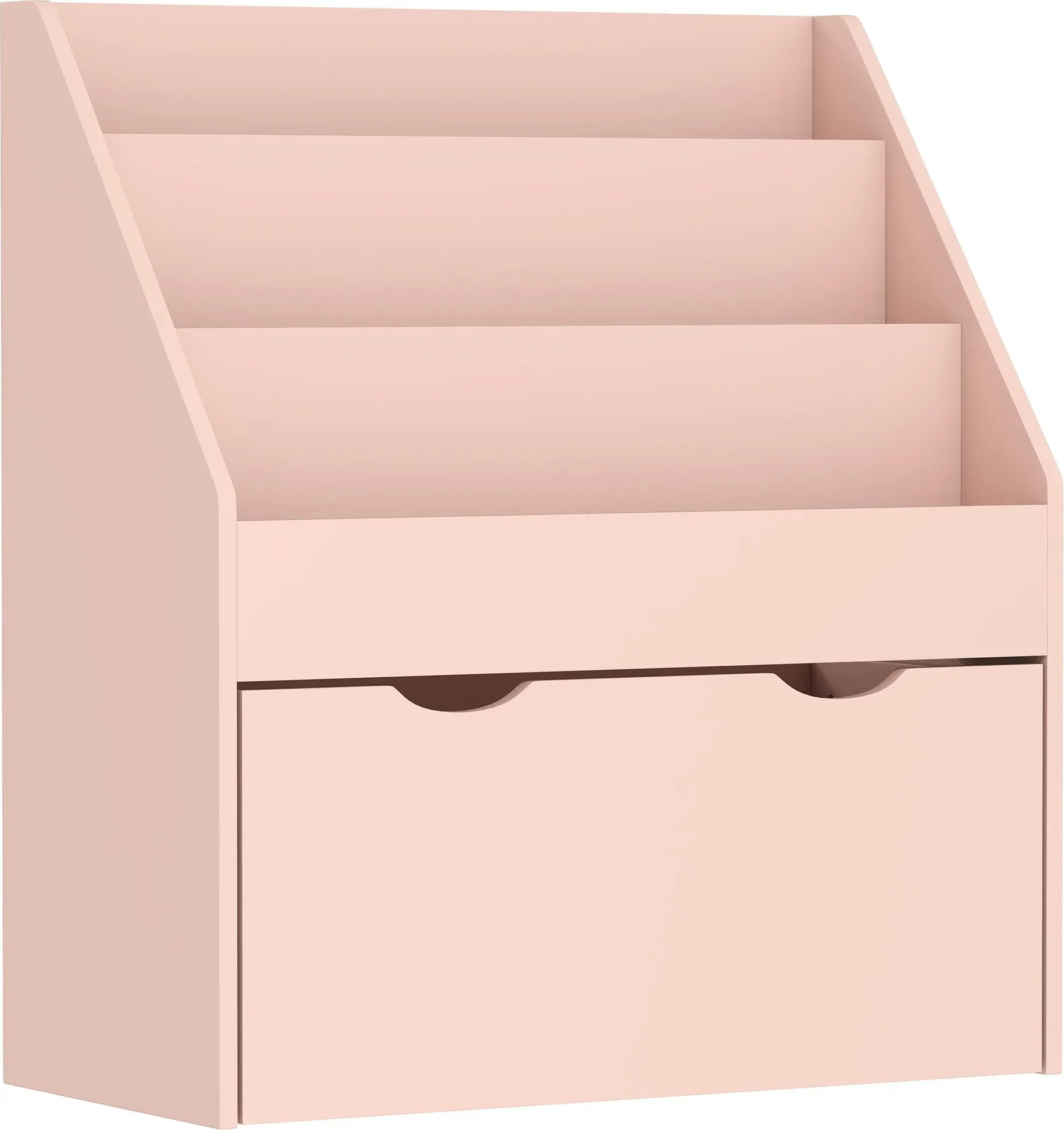 AIYAPLAY Kinderbücherregal Aufbewahrung für Bücher und Spielzeug, Multi-Aufbewahrung mit 3 Regalebenen und Schublade, 62,5L x 30l x 70H cm, rosa   Aosom