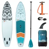 Sup Board Moai 11'0 335 Cm Paddel Fiberglass 2021 - Blau