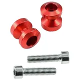 Ibex Bobbins / Racingadapter Ständeraufnahmen Schwingenschutz Schwingenadapter für Montageständer M6 Gewinde rot