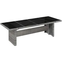 vidaXL Gartentisch 240 x 90 x 74 cm grau/schwarz