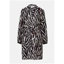 Comma, Hemdblusenkleid Animal-Print Schwarz/Mehrfarbig 38