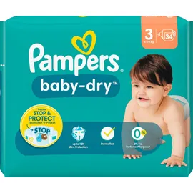 Pampers Baby-Dry 6 - 10 kg 34 St.