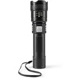 EasyMaxx LED Taschenlampe wiederaufladbar mit USB-C & Zoom | 3 Lichtmodi, extra hell, lange Laufzeit & spritzwassergeschützt |für Camping, Haushalt, Auto & unterwegs
