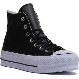 Converse Chuck Taylor All Star Lift Clean Leather High Top black/black/white 41,5