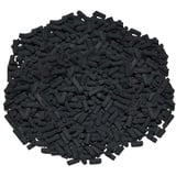 HELO 50 kg Aktivkohle Pellets (A) mit hoher Adsorptionsfähigkeit, hochporöser Struktur und großer innerer Oberfläche (1,0 kg entspricht ca. 500.000 m2), Pellets Ø ca. 3-4 mm, Länge: ca. 3-8 mm