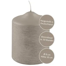 Fink Stumpenkerze 10 cm grau