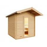 InfraWorld Gartensauna Terra 4 Außensauna Massivholzsauna Saunahaus 230x230 cm
