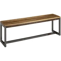 FineBuy Esszimmerbank Mango Massivholz 120x46x45 cm Holzbank Essbank ohne