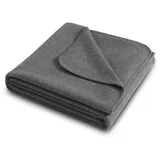 Wometo Premium Fleecedecke 140 x 190 cm Grau/Silber