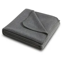 Wometo Premium Fleecedecke 140 x 190 cm Grau/Silber