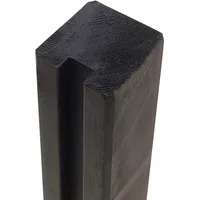 Plus Profilpfosten 1 Nut - 9×9×188 cm - schwarz