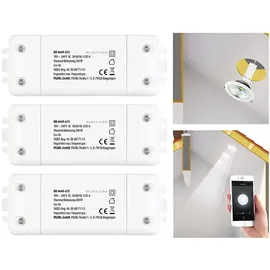 Luminea Home Control Dimmer 3er-Set WLAN-Schalter mit Dimmer