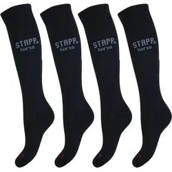 Reitsocken 4er-Pack Compression Schwarz/Grau 43/46