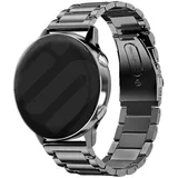 Strap-it Motorola Moto Watch - 47mm Armband Titan für Motorola Moto Watch  - 47mm - Graphit - Butterfly-Verschluss