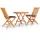 vidaXL Teak Set 3-tlg. natur/anthrazit klappbar