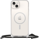 Otterbox React Necklace Hülle mit MagSafe für iPhone 14 Plus, ultraschlanke, schützende Hülle mit Verstellbarer und Abnehmbarer Handykette, Transparent