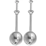 2 Stück Bäckerstab für Zucker, Mehl und Bäcker Staubstab für Zucker, Mehl, Edelstahl