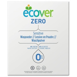Ecover Zero Waschpulver (1,2 kg/16 Waschladungen), Sensitiv Waschmittel mit pflanzenbasierten Inhaltsstoffen, Waschmittel Pulver für Allergiker und empfindliche Haut