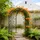 Relaxdays Rosenpavillon 250 x 178 x 178 cm Schwarz