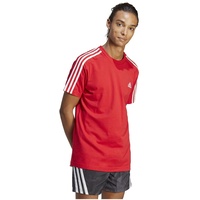 Adidas Herren Essentials Single Jersey 3-Stripes Tee, Better Scarlet/White, L