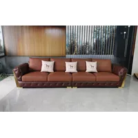 JVmoebel Big-Sofa Luxuriöses Chesterfield Design Sofa für 5 Personen im Wohnzimmer, 1 Teile, Made in Europa braun