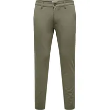 Only & Sons ONSMARK Slim Fit Chinohose Braun 28 32